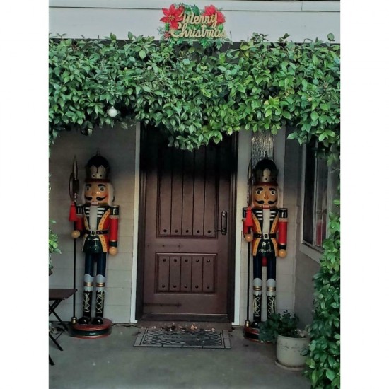 72" 6 FT Tall - Wooden Nutcracker Pair, , Vintage - Good Condition