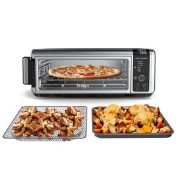 The Ninja Foodi Digital Air Fry Oven, Convection Oven, Toaster, Air Fryer, Flip-Away for Storage, 1800 watts, Stainless Steel, SP100