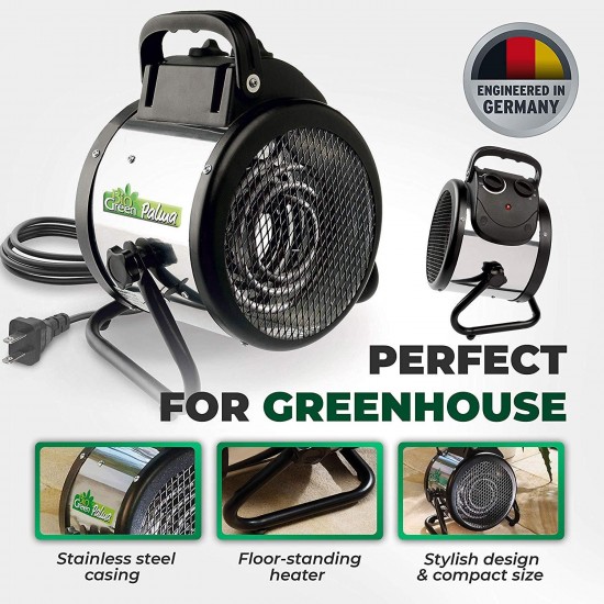 Bio Green PAL 2.0/US Palma BioGreen Basic Electric Fan Heater for Greenhouses, 2 Year Warrenty