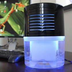 EcoGecko Solar System - Air Cleaner & Revitalizer with UV Light and Lavender Oil, Black