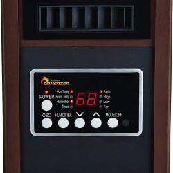 Dr Infrared Heater, 1500W, Advanced Humidifier and Oscillation Fan and Remote Control, Walnut DR998, Dual Heating System