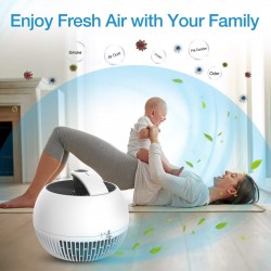 Air Purifier for Home - 3-in-1 True HEPA Filter Air Cleaner with 3 Fan Speeds, 3 Stage Filtration, Super Quite, Compact Size,Reduce Dust Particles Pet Dander Pollen Odor Eliminator