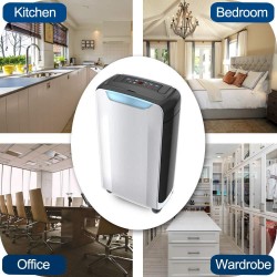Eurgeen Portable Dehumidifier 20 Pint Mid-Size with 1.5L Water Tank, Perfect for Home, Bedroom, Office, Living Room, Bathroom