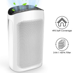 Air Choice Air Purifiers for Large Room - Air Purifier for Home with True HEPA Air Filter for Allergies and Pets, 495 sqft Coverage, Eliminates Pollen, Dust, Germs, Odors, Fumes and Wild Fire Smoke