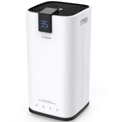 COLZER 70 Pints Dehumidifiers for Home Basements, Bathroom and Large Room up to 4,000 sq ft, Large Capacity Compact Dehumidifier with 7.4 Pints-Water Bucket & Continuous Drain Hose for Self-draining