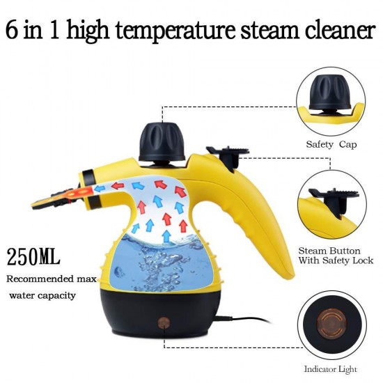 Bissell Handheld Pressurized Steam Cleaner Multipurpose Multisurface, Yellow