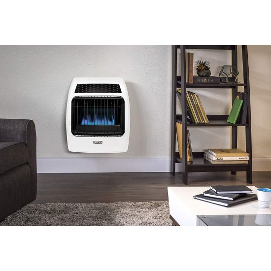 Dyna-Glo BFSS20NGT-2N 20,000 BTU Natural  Blue Flame Thermostatic Vent Free Wall Heater, White