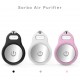 Air purifier,  wearable portable rechargeable anion air purifier ion generator (White)