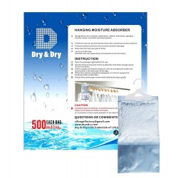 Dry & Dry 72 Packs [Net 9 Oz/Pack] Premium Hanging Moisture Absorber to Control Excess Moisture for Basements, Closets, Bathrooms, Laundry Rooms.