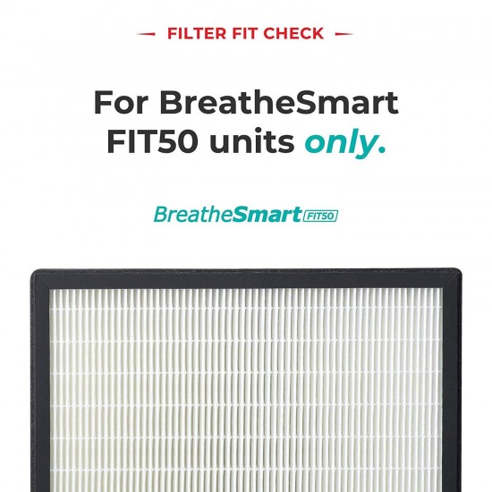 Alen Replacement Air Filter for BreatheSmart Fit50, True HEPA VOC Filter for VOC's, Smoke, Chemicals, Allergies, Pollen, Dust, Dander and Fur