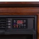XtremepowerUS Electric Fireplace Heater Infrared Quartz w/Timer, Remote Controller Built-in Wheel, 1500W