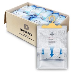 Dry & Dry 45 Packs [Net 14 Oz/Pack] Premium Hanging Moisture Absorber to Control Excess Moisture for Basements, Closets, Bathrooms, Laundry Rooms. - Ultra Strong Moisture Absorber