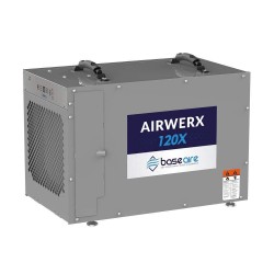 BaseAire AirWerx120X 120 Pints Whole Home Dehumidifier for Crawl Space & Basement, up to 3,300 sq. ft, MERV-10 Filter, Auto Shut-Off, with Pump, Leveling Foot, 5 Years Warranty, cETL Listed, Gary