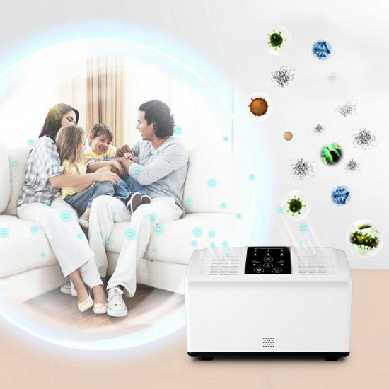 Air Purifier with HEPA Negative Ions Air Cleaner for Allergies Smoking Pet Dander Dust Mite on Home Office Desktop