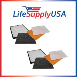 LifeSupplyUSA 2 Complete Replacement Filter Kit Sets Compatible with RabbitAir Air MinusA2 SPA-700A & SPA-780A Air Purifiers