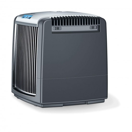 Beurer Air Cleaner and Air Humidifier, Air Purifier with Easy Washable Filter for Clean Air, LCD Display, LW110