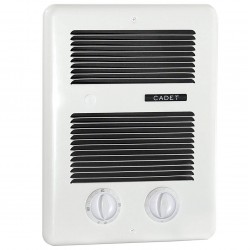 Cadet Com-Pak Bath 1000W 120V/240V best bathroom electric wall heater with thermostat and timer, white