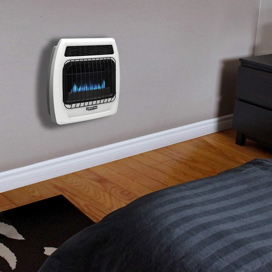 Dyna-Glo BFSS10NGT-2N 10,000 BTU Natural  Blue Flame Thermostatic Vent Free Wall Heater, White