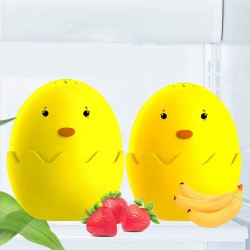 choicered Refrigerator Deodorant Box, Activated Charcoal Eggs Shapes Refrigerator Kitchen Smell Removal Case (Yellow)