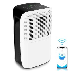 Vacplus 50 Pints Dehumidifier with WiFi Remote for Large Rooms, Large Capacity for Basements Bedroom & Home, Dehumidifier Removes Moisture Efficiently, Two Continuous Drainage Mode with Dehumidifier