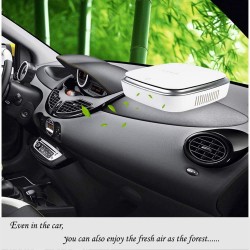 EEEXY Car Air Purifier Portable Negative Ions Air Cleaner USB Fog Cleaner Auto Fresh Air Purifier Oxygen Bar Ozone Ionizer, Black