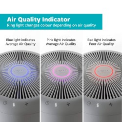 NOMA Medium Air Purifier with True HEPA Filter | Portable Air Cleaner with Ionizer Switch, Air Quality Indicator, and Washable Pre-Filter