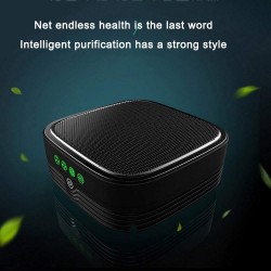 EEEXY Car Air Purifier 12 V Power Million Negative Ion Concentration 4-Layer Composite Filter PM2.5 Filter Car Air Cleaner, Black