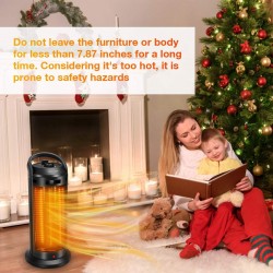 Electric Heater - with Standing Base, 1500W Wall Mounted Space Heater, Energy Saving, Timer Function, 3 Modes, Quick Heat Electric Space Heater, Room Heater for Bedroom, Bathroom, Living Room