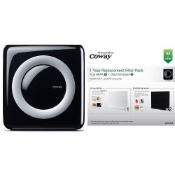 Coway AP-1512HH Mighty Air Purifier with True HEPA and Eco Mode and Coway Replacement Filter Pack for AP1512HH Bundle