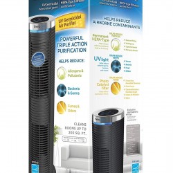 Envion by Boneco - Therapure TPP240  Easy to Clean HEPA Type Air Purifier Tower - UV Germicidal Hemispheric Purification - Removes Odors, Smoke, Mold, Pet Dander & More - 343 Sq Ft Capacity