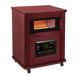 Comfort Zone CZ2032C Infrared Quartz Cabinet Heater with Remote Control and Adjustable Thermostat, Cherry Finish
