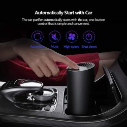 EEEXY Mini Portable Car Air Purifier USB Fresh Air Negative Ion Cleaner Oxygen Air Purifying Humidifier Oil Diffuser, Black
