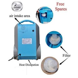 COXTOD Portable 1-5L Ox-ygen Generator O2 Concentrator Home Travel Air Purifier Machine Blue