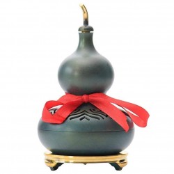 Burner incense burner Aromatherapy Stove Creative Gourd Copper Furnace Home Indoor Aromatherapy Furnace Office Lucky Feng Shui Ornaments Ornaments (size: 16 X 9 Cm, Caliber: 8.5 Cm) Home decoration cr