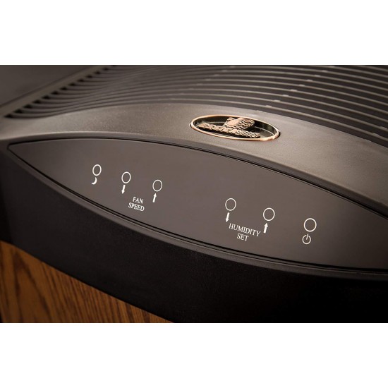 AIRCARE 4DTS 300 Variable-Speed Style, Light Oak, Black Trim Whole House Console Evaporative Humidifier for 3600 sq. ft