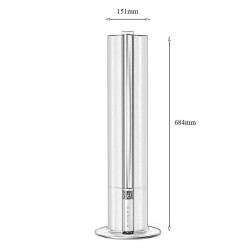 Ultrasonic Humidifier Household Air Mist 7.5l, Air Humidifier with Led Screen 3 File Adjustment Intelligent Thermostat Mute with Night Light Mode
