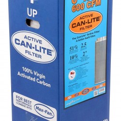 Can Lite Carbon Filter With Pre Filter, 6-Inch 600 Cubic Feet Per Minute