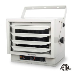 KEN BROWN 3000/4000/5000W Fan Forced Ceiling Mount Heater with Dual Knob Controls for Garage, Workshop, Warehouse or Storage Area, ETL Safety Listed