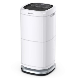 COLZER 140 Pints Commercial Dehumidifier 17 Gallons Large Capacity Dehumidifiers for Basements, Showrooms, Gallery, Storage Rooms, Warehouse, with 17-Pint Water Tank and 6.6 ft. Drain Hose