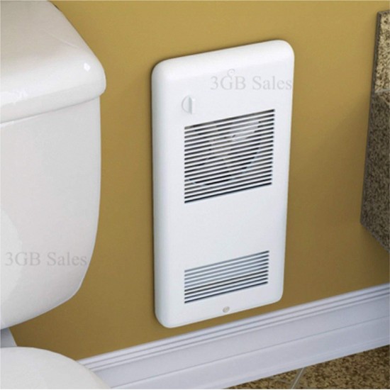 Bathroom Electric Wall Heater & Thermometer Bundle: Heats up to 150 sqft ultra-quiet Safe reliable. 120 volts puts out 1500 watts energy efficient heater with a built-in thermostat