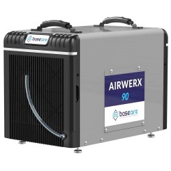 BaseAire Crawl Spaces Dehumidifier AirWerx90, Basement Dehumidifier 90pints/Day at AHAM, Cover 2,600 Sq. FtPortable, HGV Defrosting, Remote Control5 Years Warranty