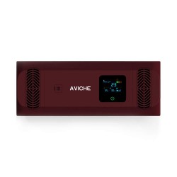 Aviche Portable Car Air Purifier | LCD Display | Bamboo Charcoal & Hepa Filter |Car Seat Back Air Fresher |Wine Red