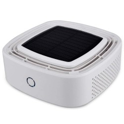 EEEXY Solar Car Air Purifier Car Accessories Air Purifier in Addition Cleaner Negative Ion Vehicle Fresher Car Humidifier, White