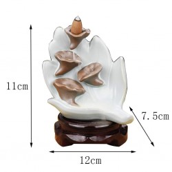 LHBNH Burner Incense Burner Waterfall Reflux Incense Burner Home Accessories Indoor Purification Air Decoration Decoration Gift (Size: 12 7.5 11cm | Color: White) Home Decoration Crafts Gifts