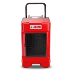 B-Air VG-2200 225 Pint Commercial LGR Dehumidifier for Water Damage Restoration Equipment Mold Remediation, Red