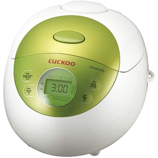 Cuckoo CR-0351FG Rice Cooker, 11.5 x 7.8 x 8.8 inches (Green)