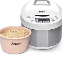 Aroma Housewares ARC-6206C Ceramic Rice Cooker/Multicooker, White