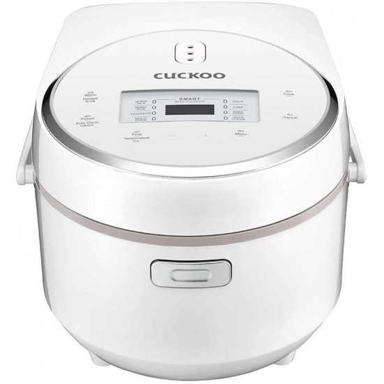 Cuckoo CR-0810F Multifunctional Micom Cooker & Warmer Rice Cooker, 8 cups, White/Silver