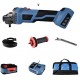 zhangchao 20V Lithium Battery Angle Grinder, Brushless Rechargeable Multifunctional Wireless Polishing, Grinding and Cutting Machine Power Tools