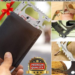 Cool Gadgets for Men: Pack of 10 37-in-1 Black Wallet Multitool Card Gift Set- Black Edition v2.1 + Pack of 10 37-in-1 EDC Credit Card Multitool Gift Set - Silver Edition